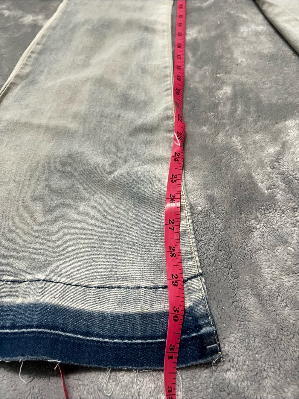 Light Washed Blue Flared Jeans - Picture 8 of 9